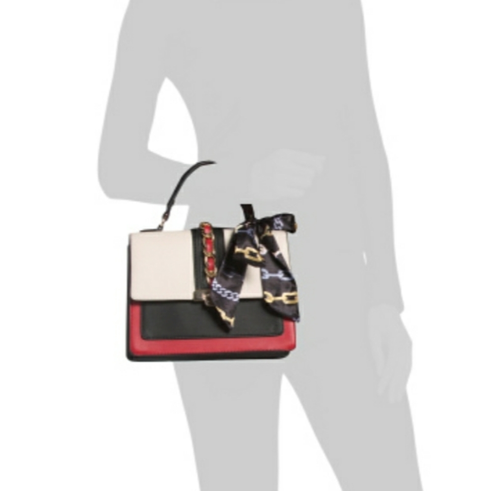 Aldo color block  scarf satchel